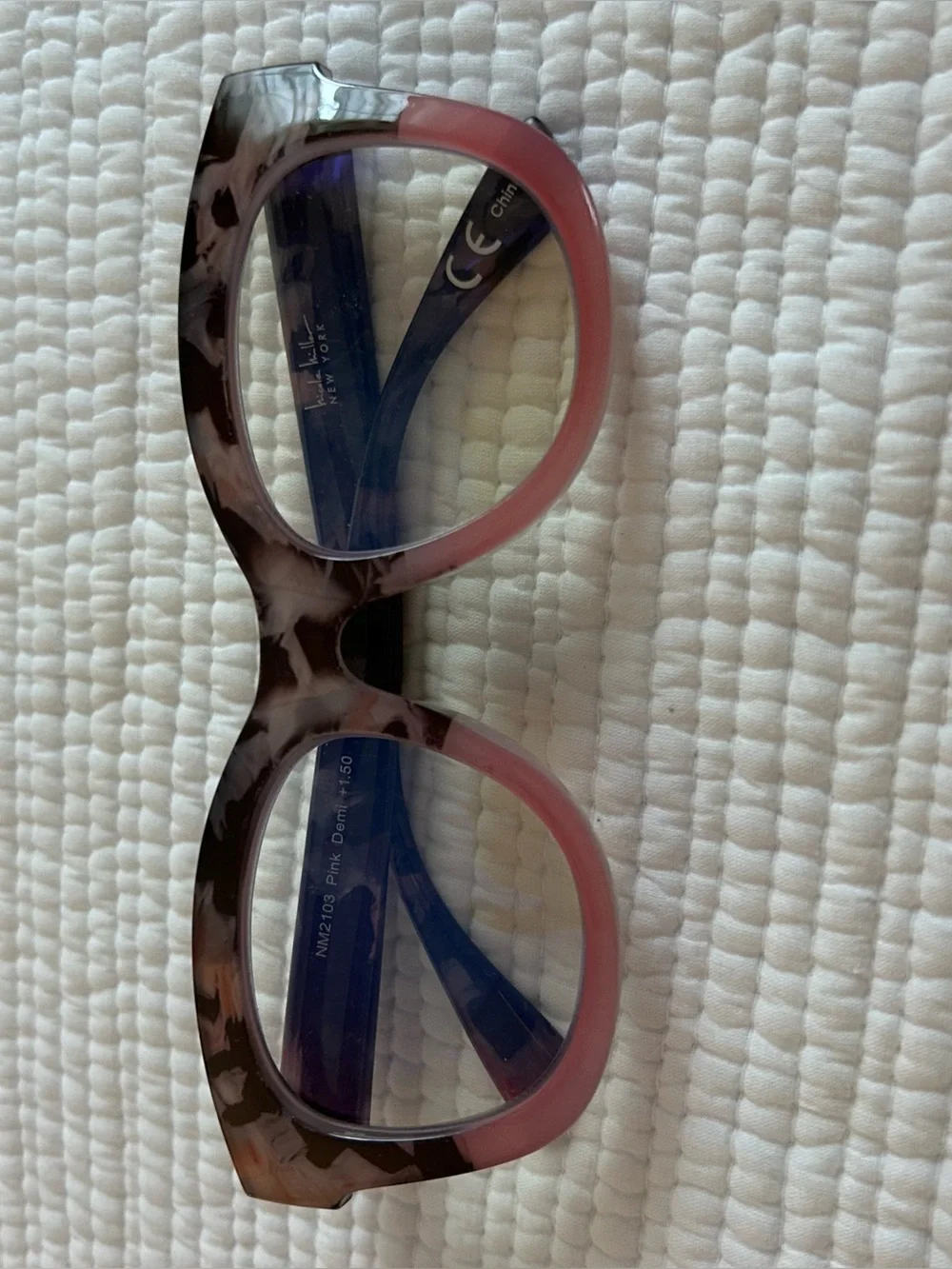 Max Studio Four-Pair Reading Glasses Set — Black, Pink, Tan, Peach Frames